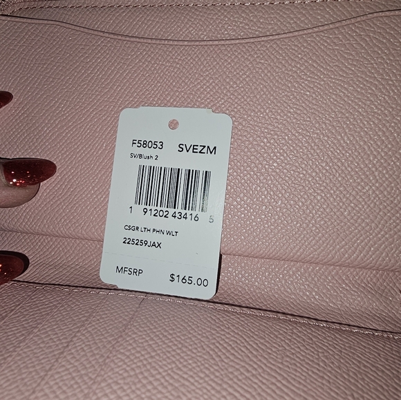 Coach NWT #F58053 Leather Cell Wallet Color: Blush - Picture 9 of 9